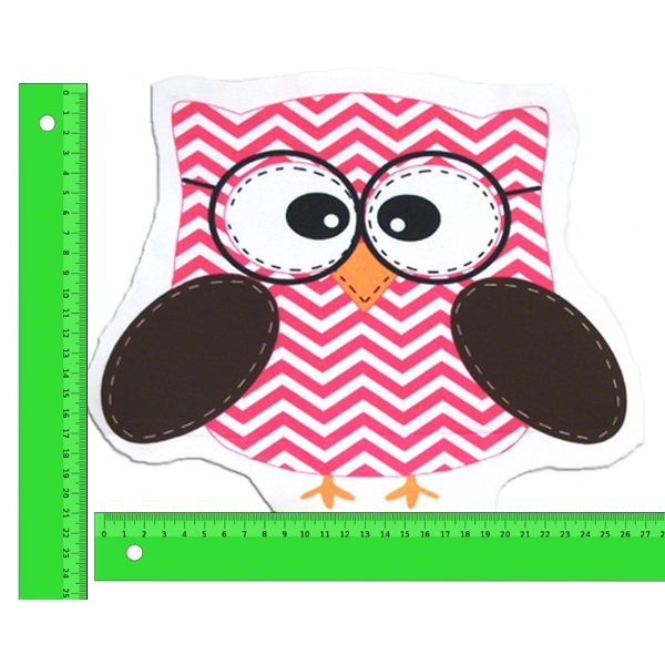 Pembe zigzag gözlüklü baykuş