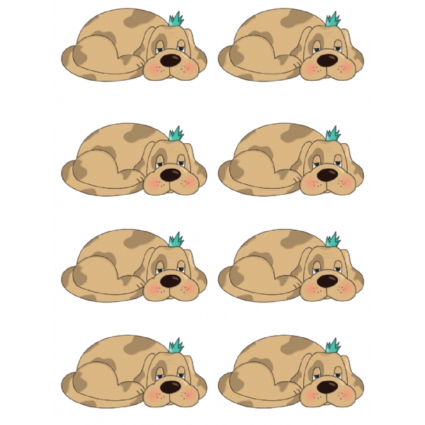 kral köpek baskılı keçe