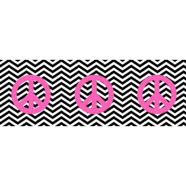 pembe peace zigzag  desenli kumaş 
