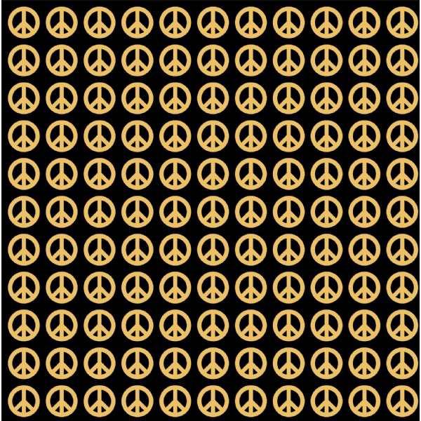 sarı peace desenli kumaş